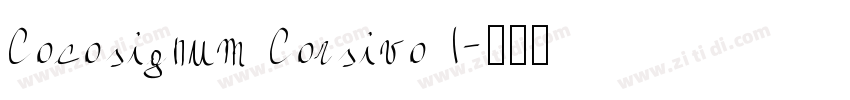 Cocosignum Corsivo I字体转换